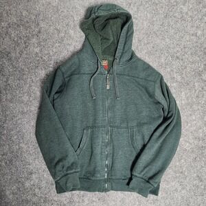 CE Schmidt Workwear Full Zip Jacket Women M Green Sherpa Fleece Line Long Sleeve